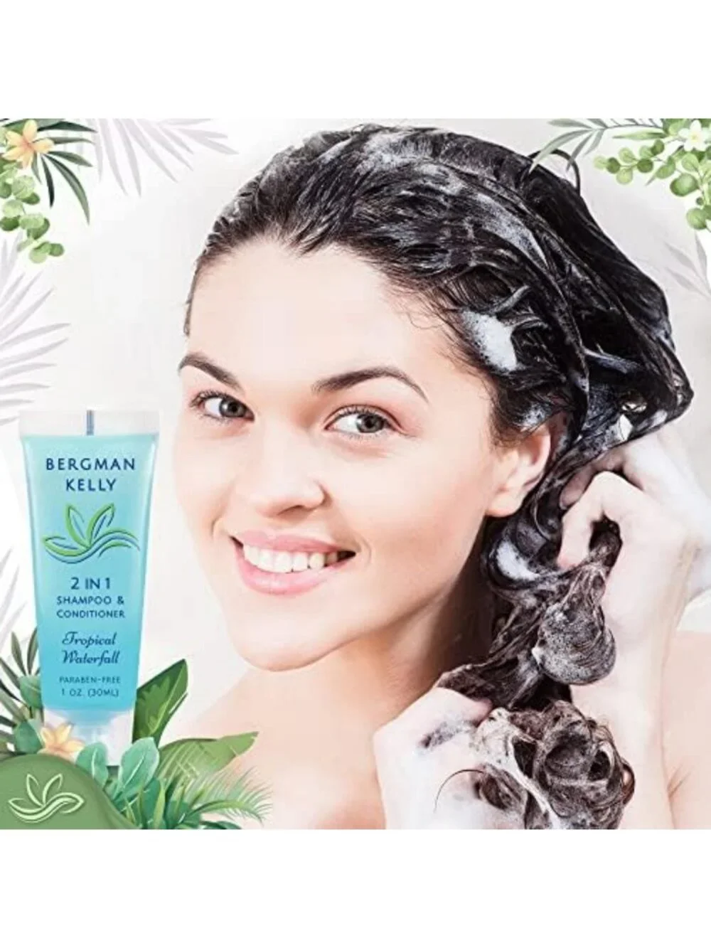 Travel Size 2-in-1 Shampoo & Conditioner, Tropical Waterfall, 100 Pack - Hotel